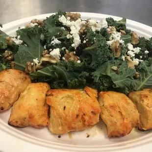 Chicken Shish Kabob wit Kale and Quinoa Salad