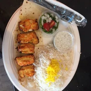 Side of Kabob and rice