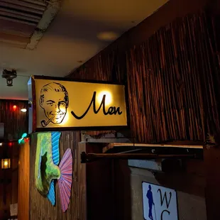 Quirky chic bathroom sign.