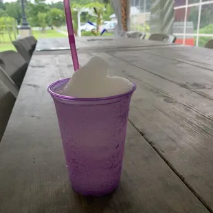 Amazing peach wine slush- definitely a new favorite!