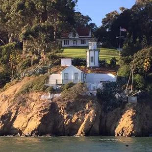 Lighthouse on Yerba Buena Island by Bay Bridge