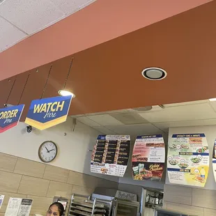 a man and a woman in a restaurant