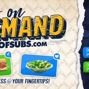 Order your favorite sub online and pick it up with no wait.