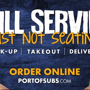 We're open to serve your needs.