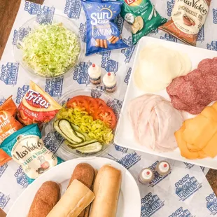 Don't feel like cooking? Enjoy a night in assembling your own delicious Port of Subs sandwiches with the family #saturdaynight