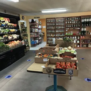 the produce section