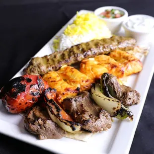 Koobideh / Chicken / Filet Kabob Plate