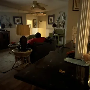 Living room ( husband and boys watching tv)