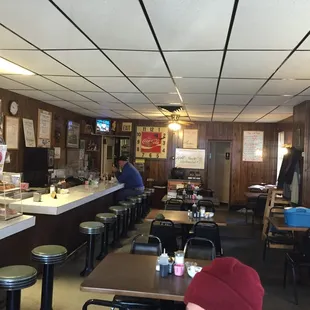the interior of the restaurant