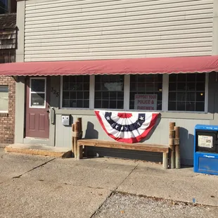 the front of the building