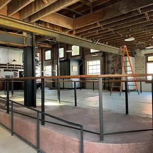 the interior of the brewery