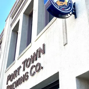 the front of the building