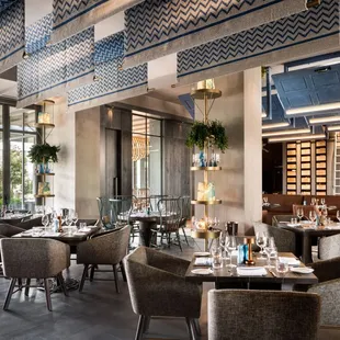 the dining area of the restaurant