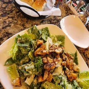 Chicken Caesar and those incredible rolls!!!