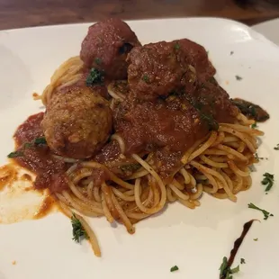 Spaghetti and meatballs