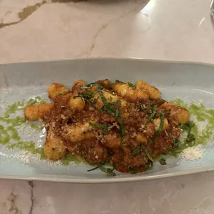 House gnocchi with oxtail