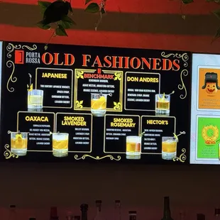 Different old fashioneds