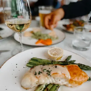 Parmigiano Crusted Halibut - The fish was cooked to perfection. Side note, looks small but it's SO filling.