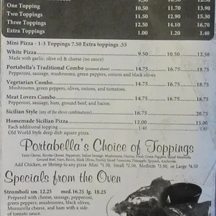 Menu.