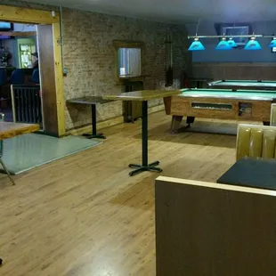 a pool table and billiards tables