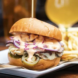 Grilled Chicken and Jalapeno Burger