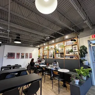 the interior of the cafe