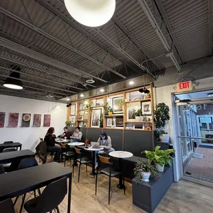 the interior of the cafe