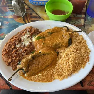 #4. Poblano Peppers 2, Stuffed with Cheese, Roosted and Baked