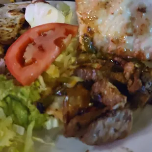 Inside the steak quesadilla!! Look at all that meat!