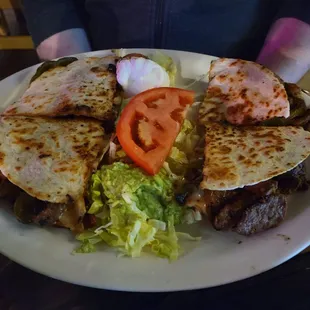 Steak quesadilla!! So good! Sooo much steak!