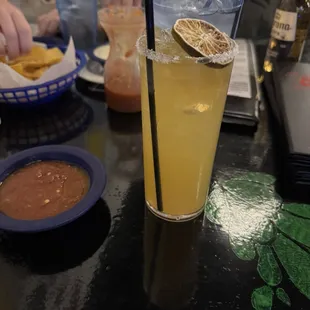 Top shelf margarita! Delicious. Strong but not too strong, sweet but not too sweet!