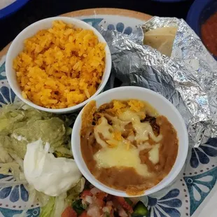 Refried beans and rice