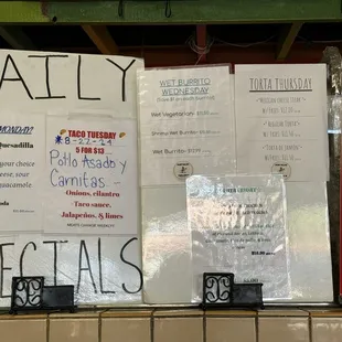 Daily Specials