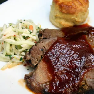 BBQ Wild Boar and Jicama Slaw