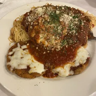eggplant parmesan with pasta