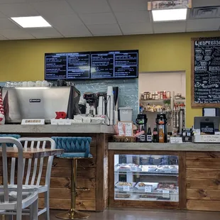 the interior of a coffee shop