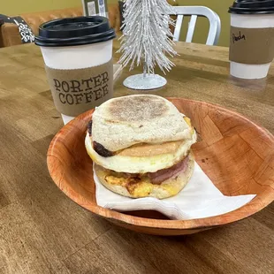 Prom night breakfast sandwich