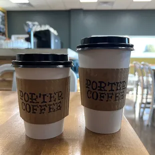 Brown Sugar Latte and Vanilla Latte