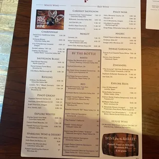 Menu back