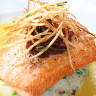 Salmon with Roasted Corn Sauce