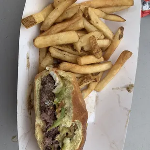 California burger and fries