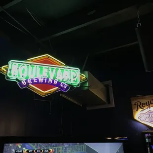 a neon sign for a restaurant