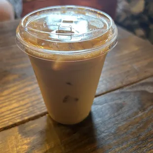 Iced gingerbread latte