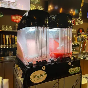 Mojito and strawberry wine frozen drink