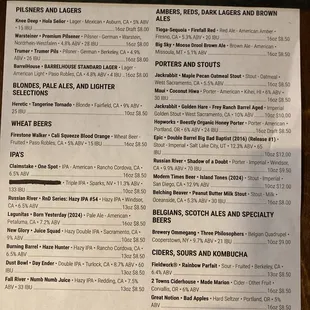 Today's tap menu (2/5/25)
