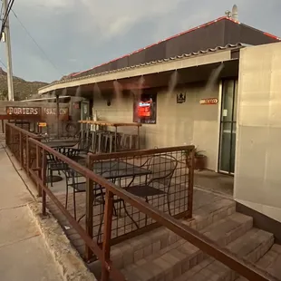 Facing East with entrance on the distal end of the photo.