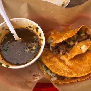 "Bomb" quesabirria tacos