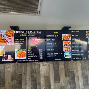 menu at Porterville Quesabirrias