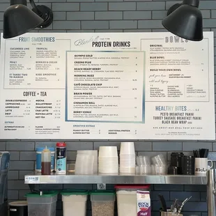 The menu