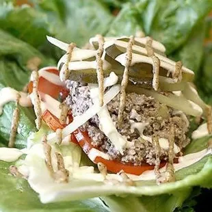 a close up of a lettuce salad